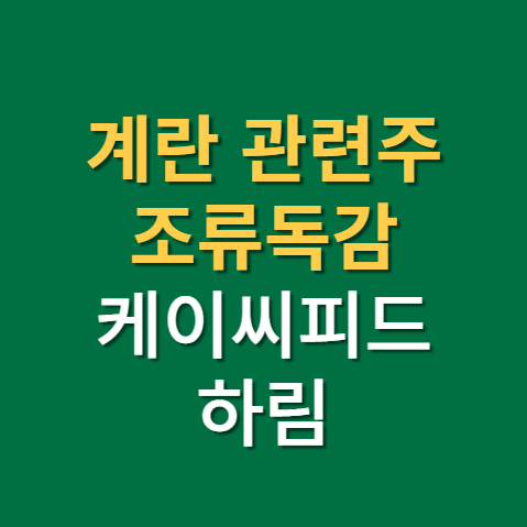  계란 관련주 케이씨피드 하림 주가 전망 실적(f. 닭고기, 육계, 조류독감, 육류, 육가공)