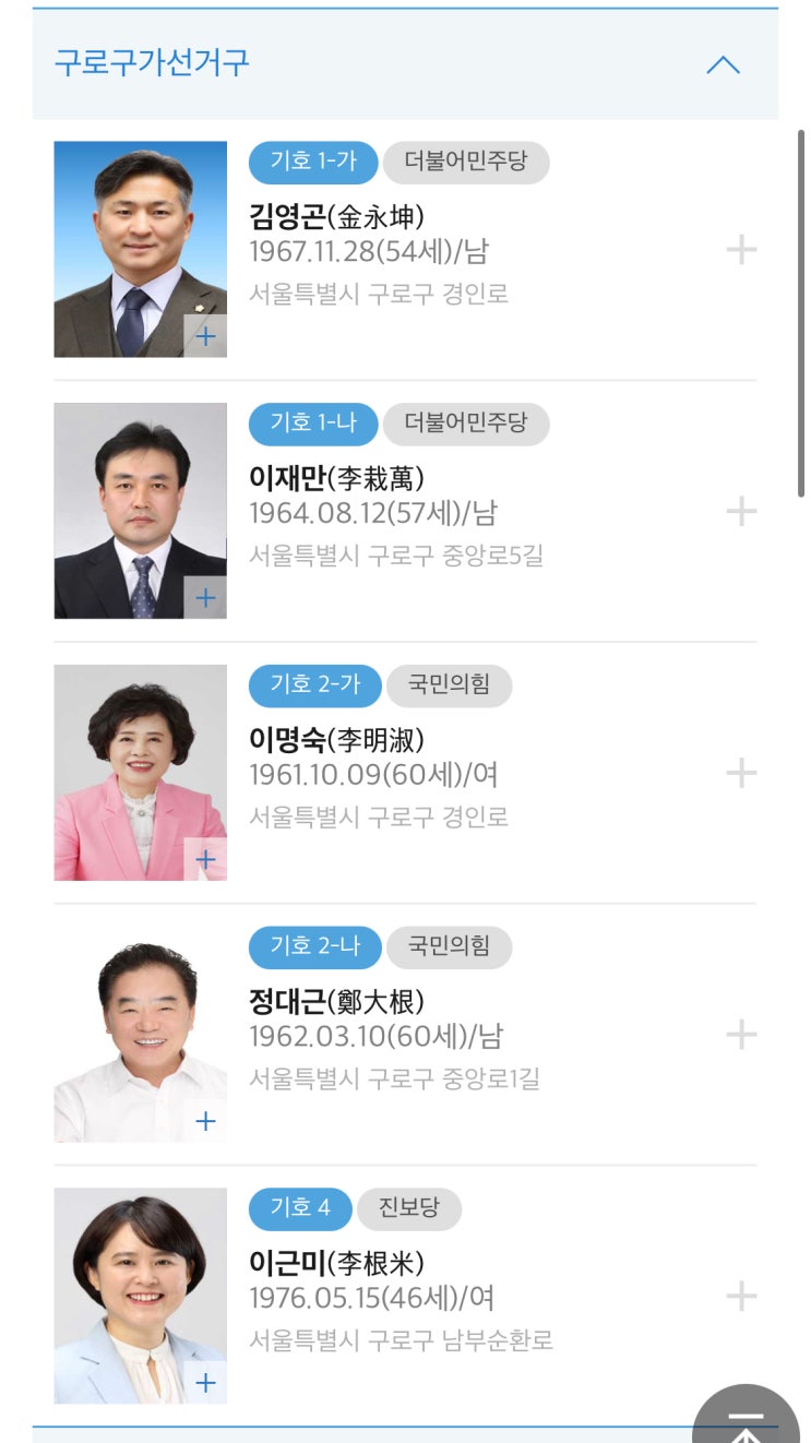  [구로타임즈]구로구 가선거구 구의원 후보들 서면 답변 내용 (feat. 답변하지 않은 후보의 변이 충격적이네요)