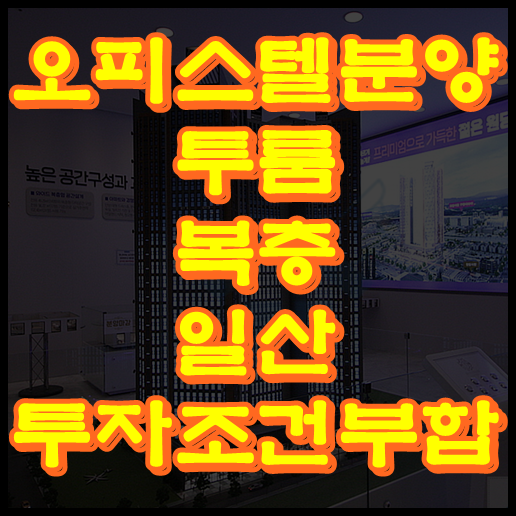  일산 복층 오피스텔 매매, 부동산 투자 적합한 투룸