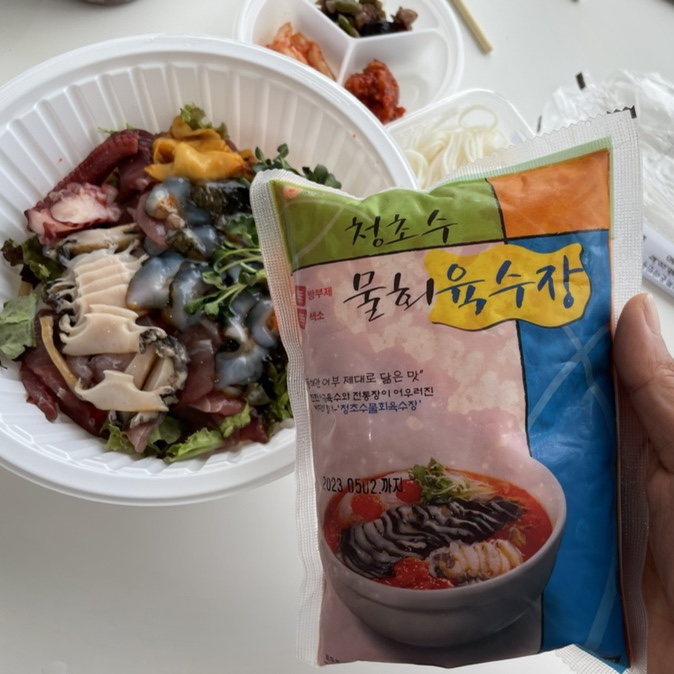  속초맛집 싱싱하고 푸짐한 청초수물회 대기없이 포장하기