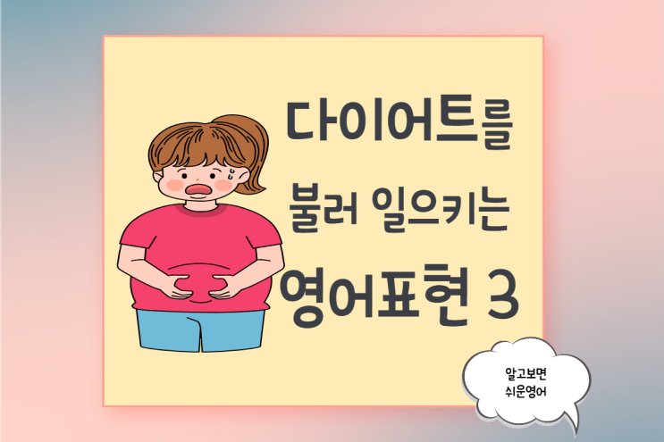  [원어민 영어] 다이어트 당장 결심하게 만드는 핵심 표현 3가지