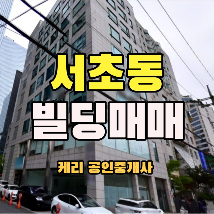  [빌딩 매매] 서초동 빌딩 매매 / 강남역 역세권 / 사옥 및 수익형 / 롯데칠성부지 개발호재