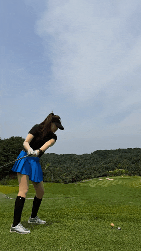  [리뷰] 젝시믹스 여성골프웨어 l 언밸런스 플리츠 큐롯스커트 블루치마 l 브이로그 내돈내산