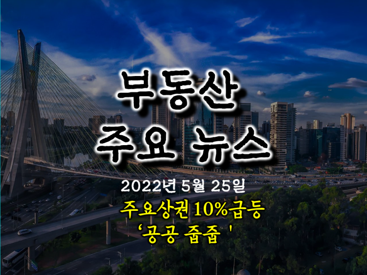  [아이언정 부동산 분양홈 뉴스 220525]거리두기 풀리자… 주요상권 10%급등…임대차 3법 8월의 전세대란 불안감에 '공공 줍줍'...