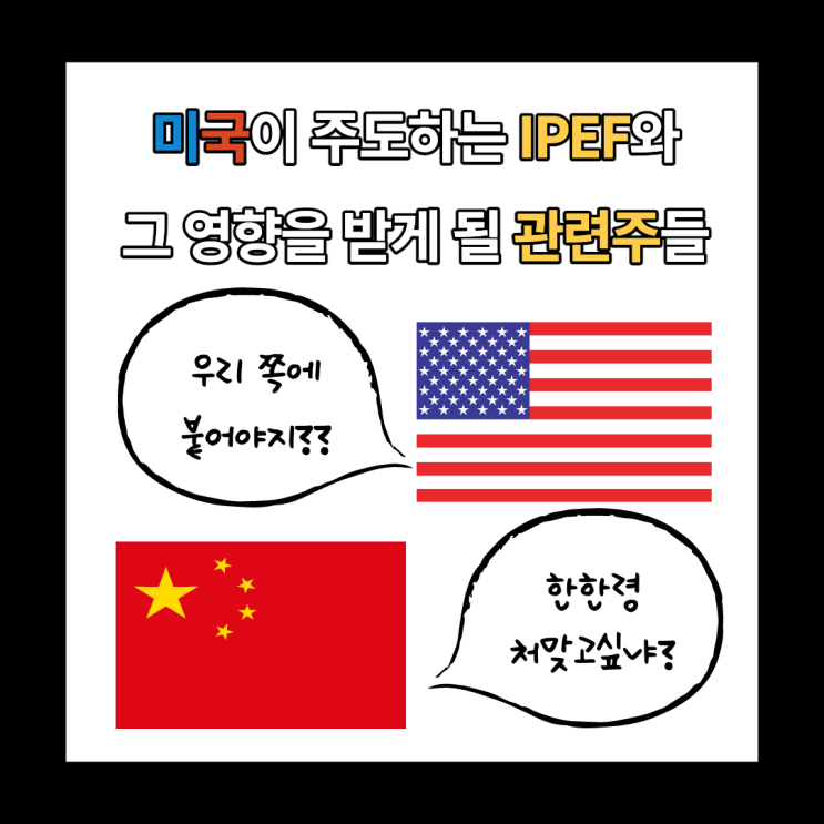  IPEF 뜻과 참여국, 영향을 받을 관련주들에 대해 알아보자