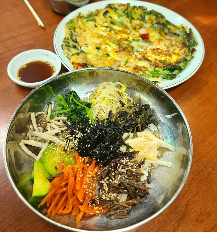  범어사 밥집 금정산장 산채비빔밥과 파전