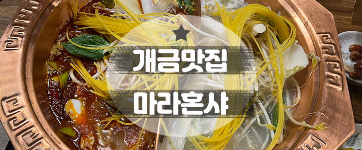 [개금] 마라 초보자도 무조건 가능한 개금마라탕 맛집 : 마라혼샤 (feat. 사천식 마라훠궈)