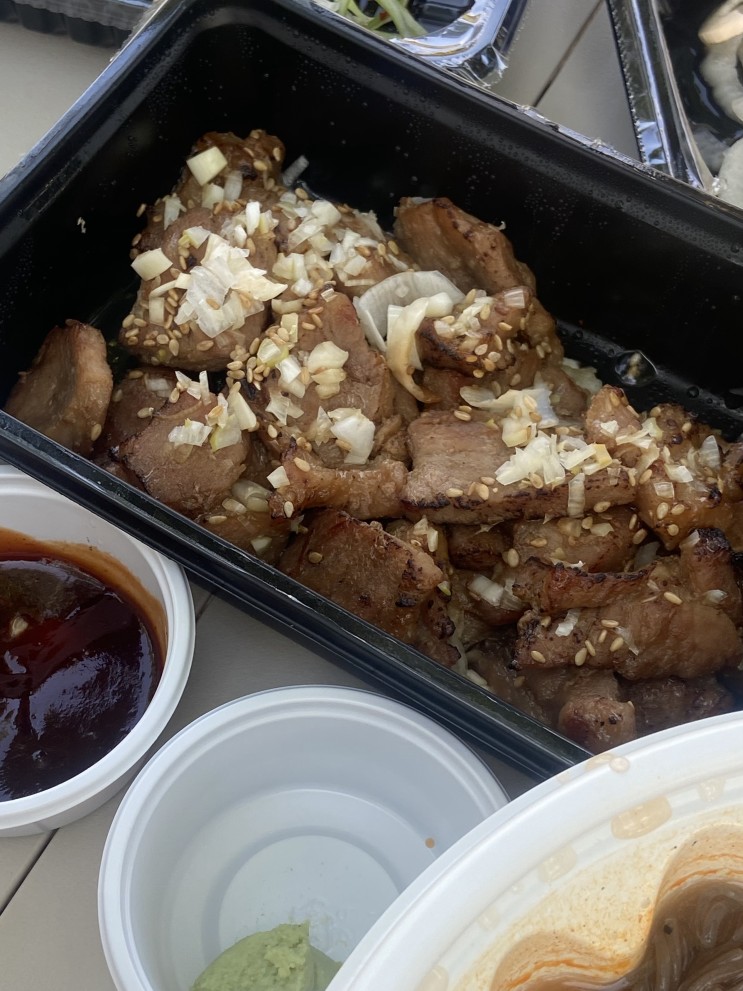 대구 율하동 배달 맛집 '바른식당' :: 수제갈비 냉면 세트