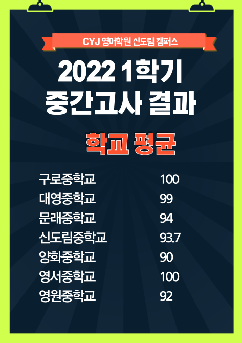  구로구 신도림 영어 내신의 강자 정이조 신도림 캠퍼스