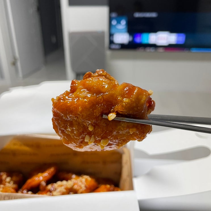  푸라닭 순살 양념치킨 블랙 크로칸슈 야식 내돈내먹 후기