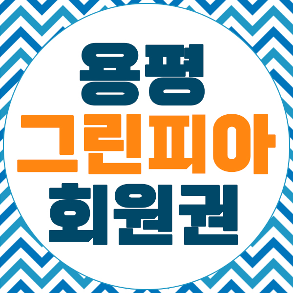  그린피아콘도회원권 용평리조트회원권38평 공유제로 준비했어요.