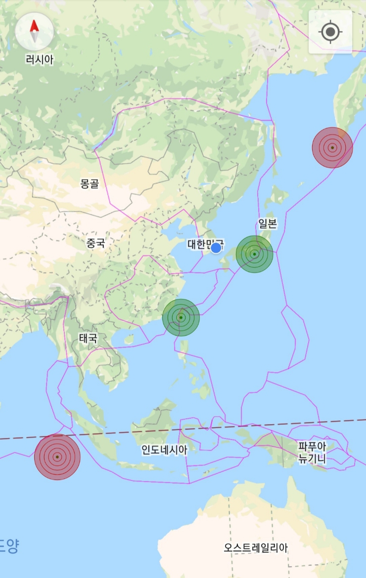 세계지진발생현황(2022년 5월 26일) 세계지진발생현황(2022년 5월 26일)