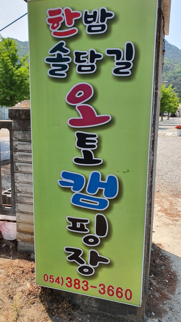  여름의 시작 캠핑 군위 한밤 솔담길  오토캠핑장