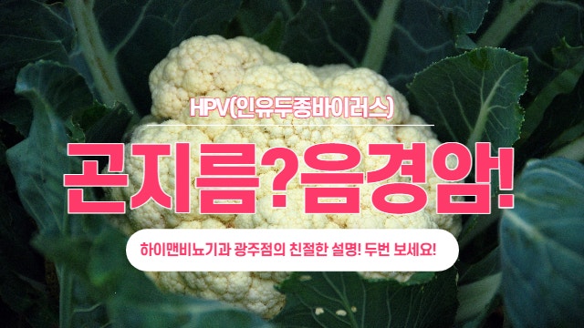 광주 비뇨기과 하이맨에서 곤지름 제거했는데 음경제자리암이라고?