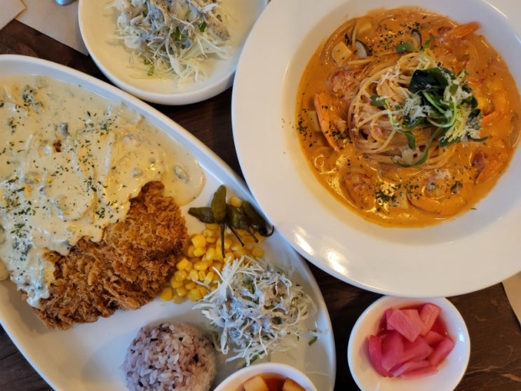  석양식당 ; 봉천역 맛집, 로제파스타와 크림돈까스 진짜 맛있음