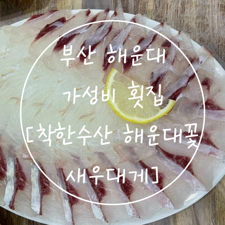  부산 해운대시장 가성비 횟집 '착한수산 해운대꽃새우대게'
