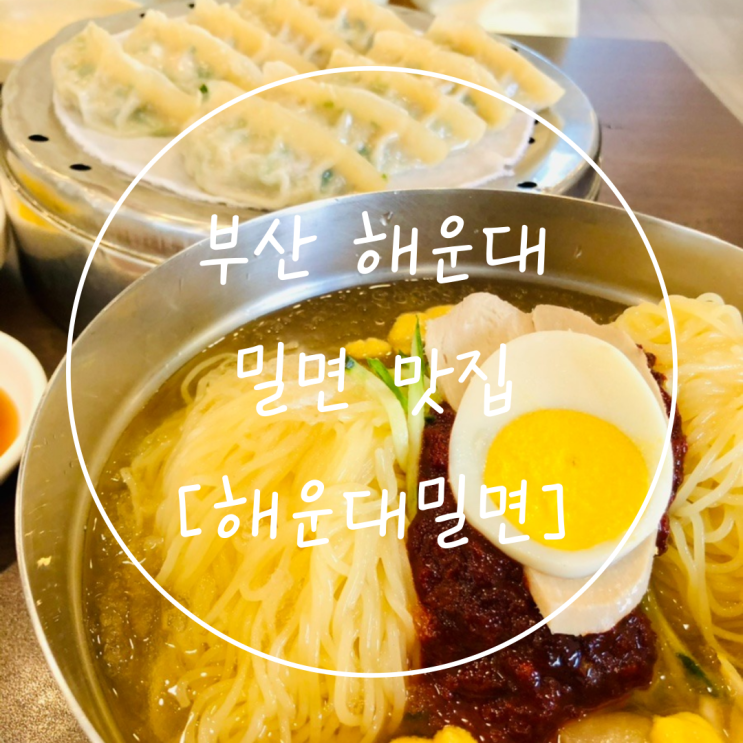  부산 해운대 맛집 중동역 밀면 추천 '해운대밀면'