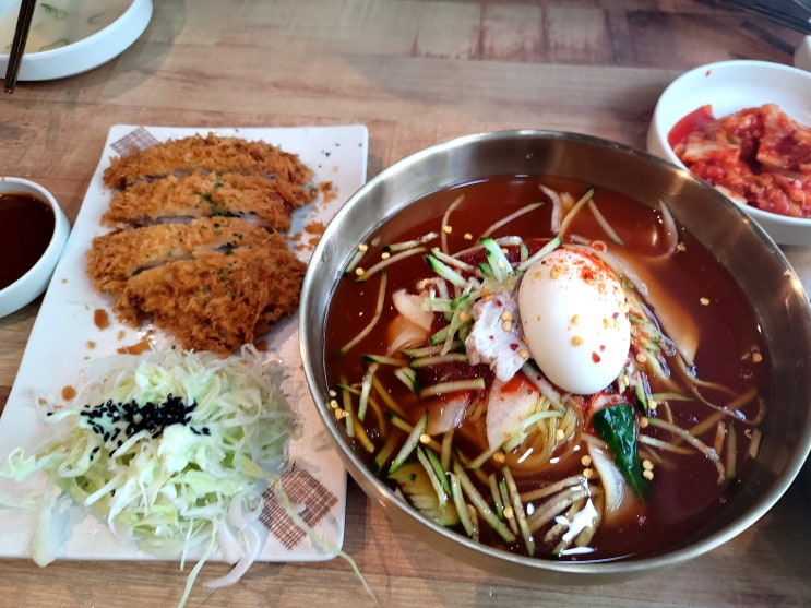  대전 관평동 맛집 해밀담 돈까스 밀면 돼지국수 맛집