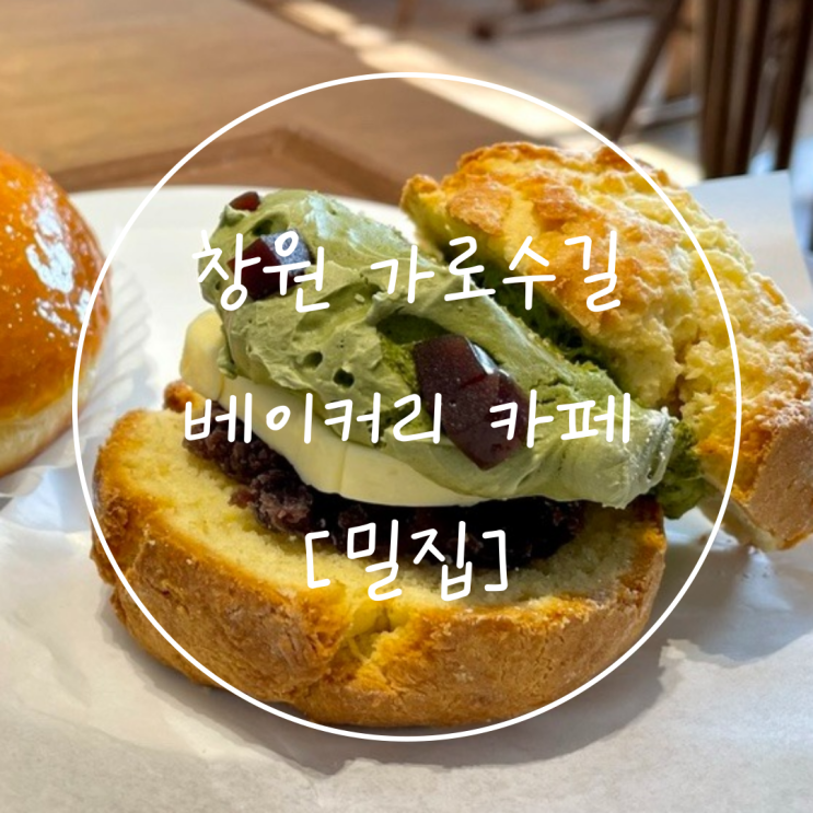  창원 가로수길 베이커리 카페 용호동 디저트 맛집은 '밀집'