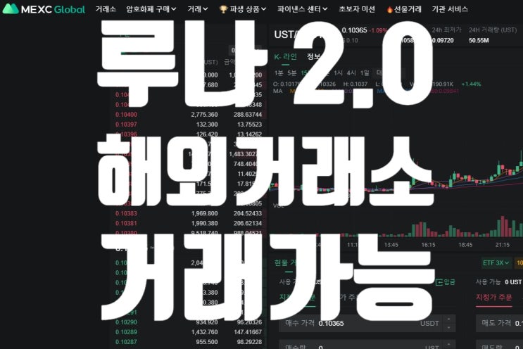  루나 LUNA 2.0 거래 가능한 해외거래소 (바이낸스, binance, 바이빗, 바이비트, bybit, MEXC, 비트겟, BITGET) 루나클래식 루클