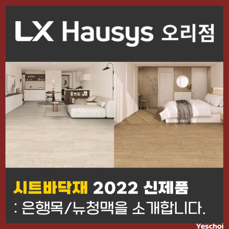  시트바닥재 2022 신제품 - 은행목/뉴청맥을 소개합니다.