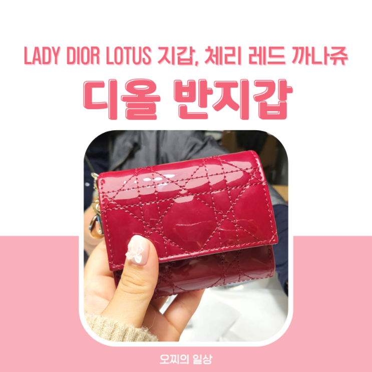 레이디 디올 로터스 LOTUS 지갑, 체리 레드 까나쥬 반지갑 엄마 선물 + 가격 (광교 갤러리아) 레이디 디올 로터스 LOTUS 지갑, 체리 레드 까나쥬 반지갑 엄마 선물 + 가격 (광교 갤러리아)