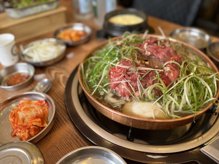  가산동 맛집 가산물갈비&백년불고기 두 번째 방문해서 불고기와 오징어튀김 먹기