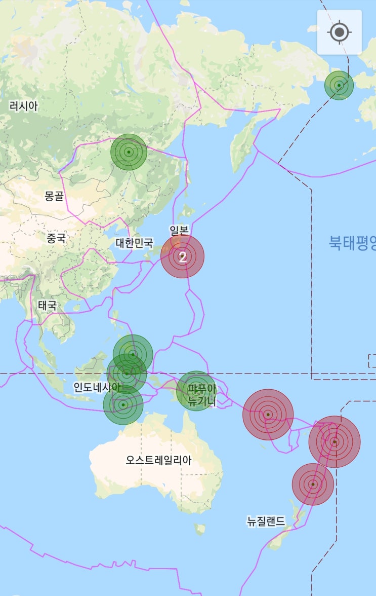 세계지진발생현황(2022년5월29일)