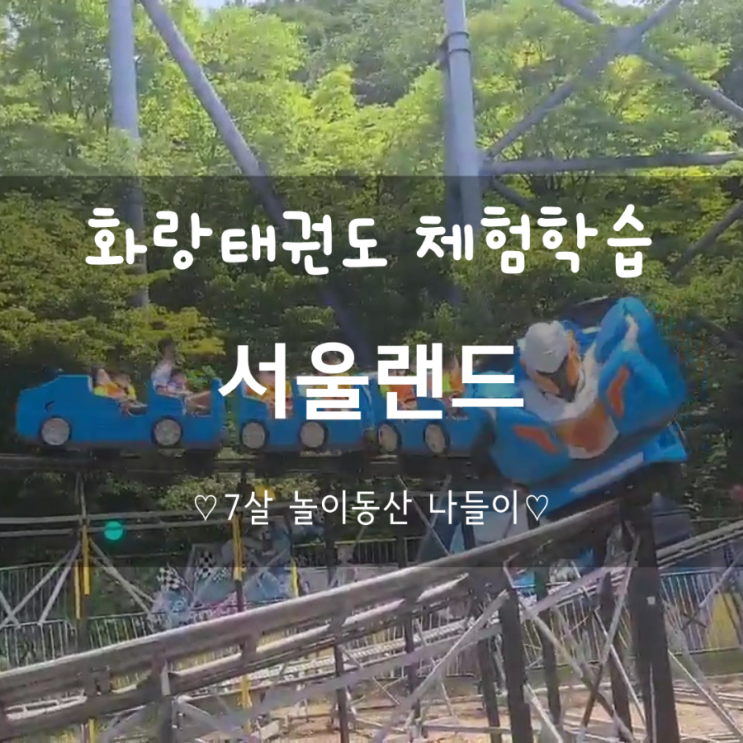  엄마없는 첫 여행 7살 태권도 체험학습 서울랜드 나들이