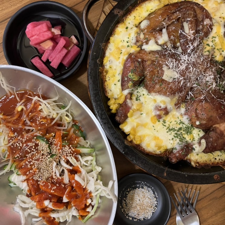  [연남] 연남동 누룽지 콘치즈 퐁듀 통닭구이 맛집 "연남장작" 내돈내산