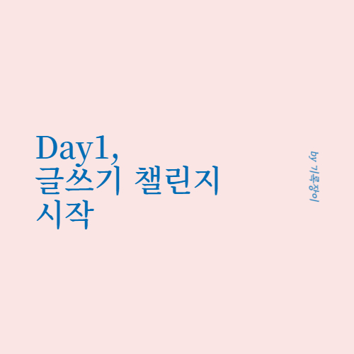 [ 30일 ] 글쓰기 챌린지를 시작해보려고 합니다.