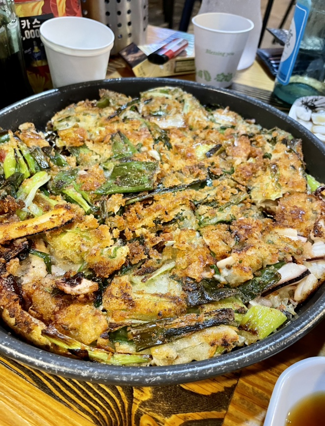  회기 파전골목 이모네 왕파전 추억의 가성비 맛집