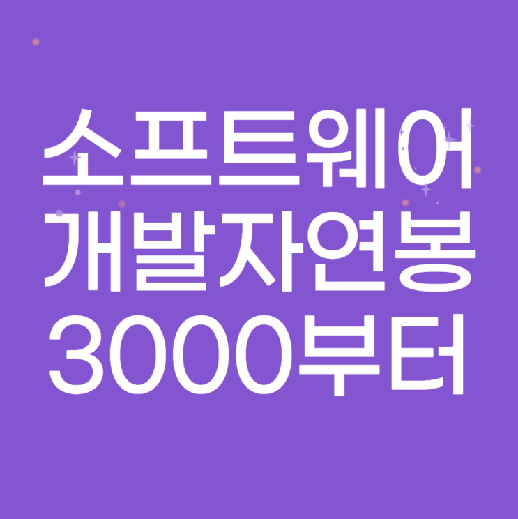  소프트웨어개발자 연봉 3000부터 시작하는 방법