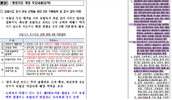 금감원의 이중성, 의료자문 명문화 해놓고 남용말라 공문 금감원의 이중성, 의료자문 명문화 해놓고 남용말라 공문