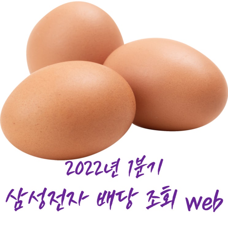  경제공부] 2022년 1분기 삼성전자 배당조회 Web Service