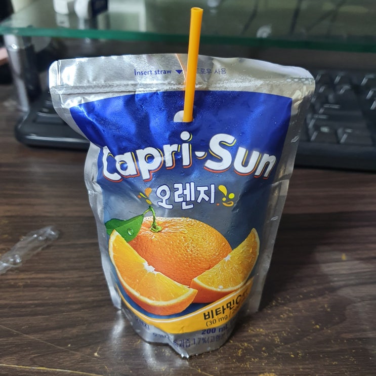 카프리썬 오렌지 음료 200ml 칼로리(열량), 영양성분정보 (카프리선 음료수 오렌지맛)