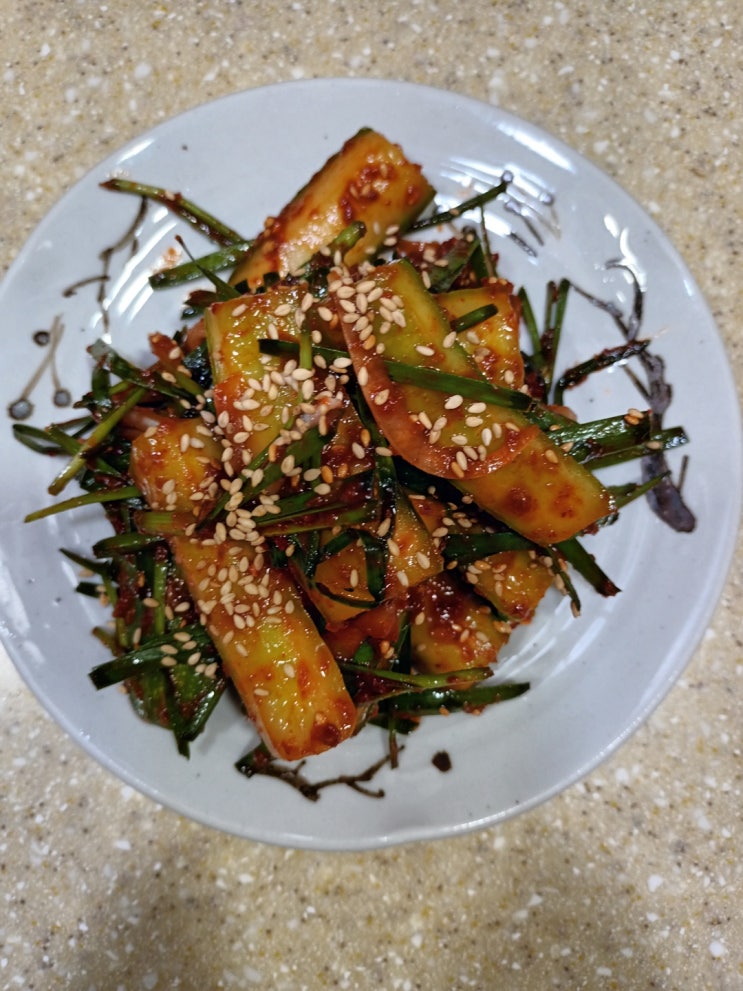  오이김치 담그는 법 부추 오이김치 오이김치