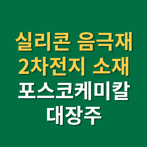  실리콘 음극재 관련주 2차전지 소재와 발전 방향(f. fic신소재, 이차전지, 대장주)