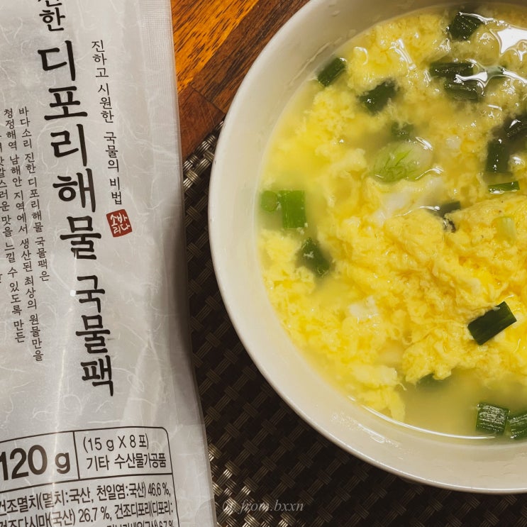  바다소리 비법 육수팩으로 초간단 계란국 만드는 법!
