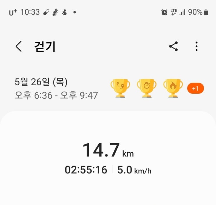  5월 26일 하루걷기 7일차 . 10km걷기