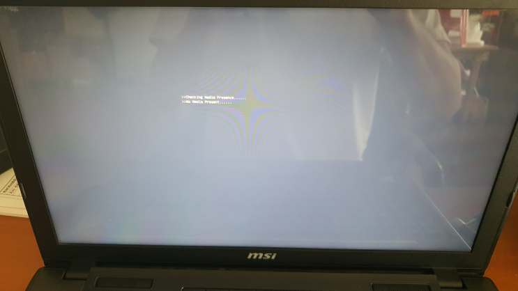 MSI 노트북 부팅이 안될때 ( checking media  presence...... )