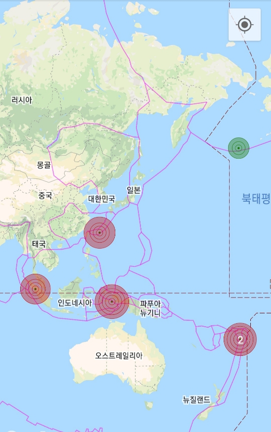  세계지진발생현황(2022년5월31일)