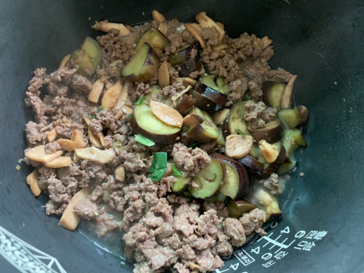 마켓컬리 일상미소 다짐육+ 가지 2개로 만든 "소고기가지밥" 가족 영양식으로 추천해요! ( + 레시피 포함)