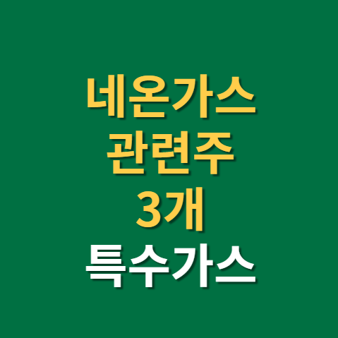  네온가스 관련주 원익머트리얼즈 풍국주정 대성산업 주가 실적 전망(f. 반도체 특수가스)