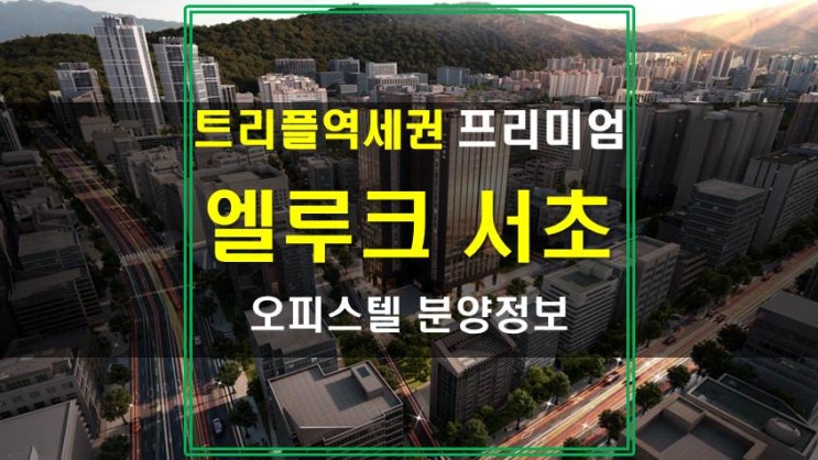 서울 서초구 강남생활권 오피스텔 엘루크서초
