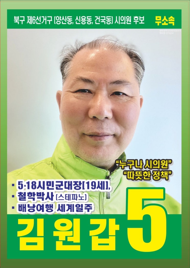  5.18시민군대장19세,철학박사김원갑