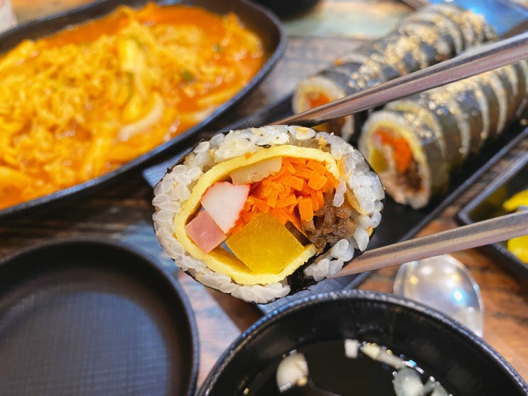  화성시청 분식맛집 김밥애찬 ( 라볶이 + 참치마요김밥) 후기