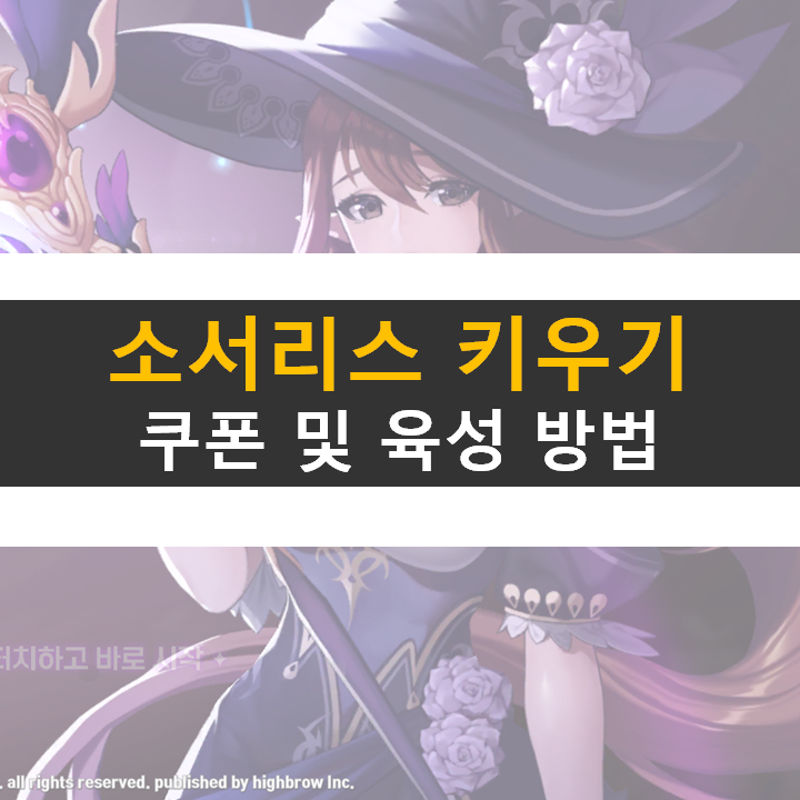 소서리스 키우기 쿠폰과 육성 공략