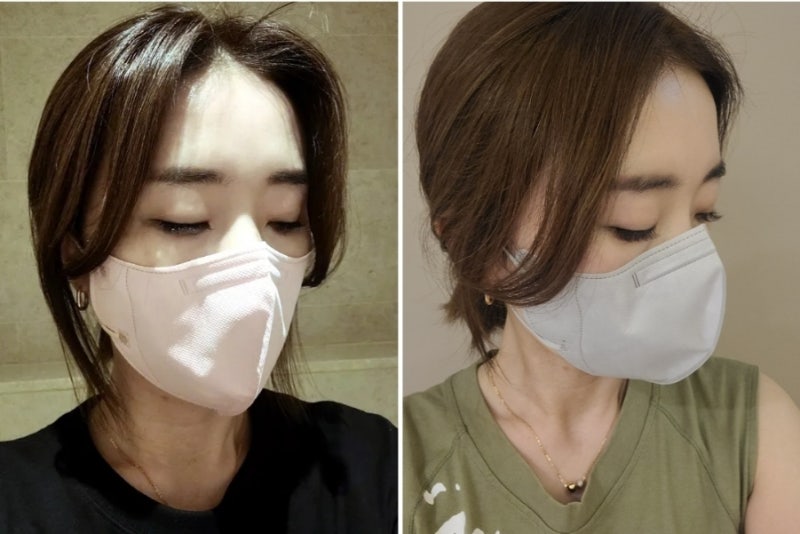 비움디럭스마스크 오나미마스크 사이즈비교