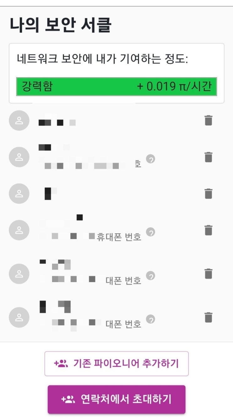  파이코인의 보안서클? 내 친구들은 알까?